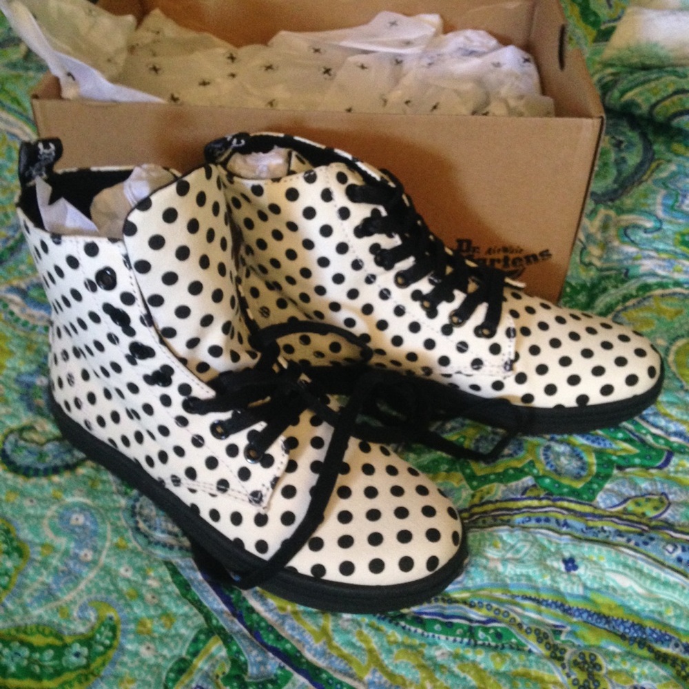 Dr. Martens Canvas Polka Dot Boots